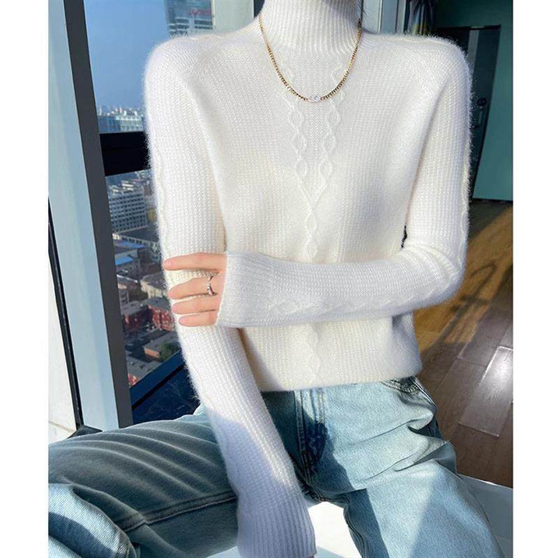 半高领宽松毛衣女2025年新款秋冬纯色短款针织衫套头内搭打底衫厚,女装/女士精品,毛衣,淘宝优惠券,粉丝福利购,淘宝优惠卷