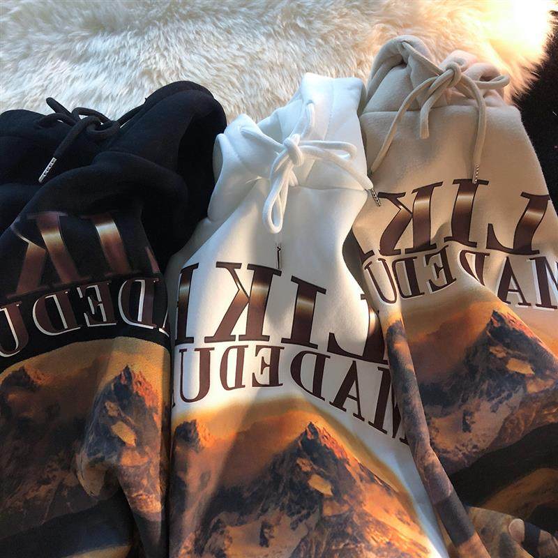 欧美秋冬加绒卫衣女2025新款连帽慵懒风bf宽松学生百搭上衣外套女