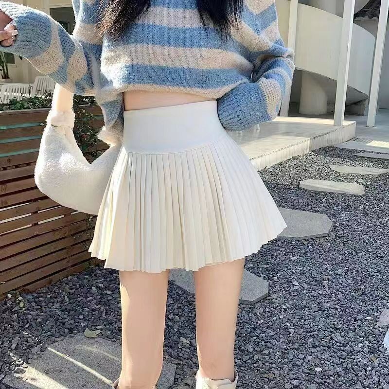 春夏新款日系纯欲风高腰百褶群显瘦百搭防走光JK裙辣妹短裙半身裙