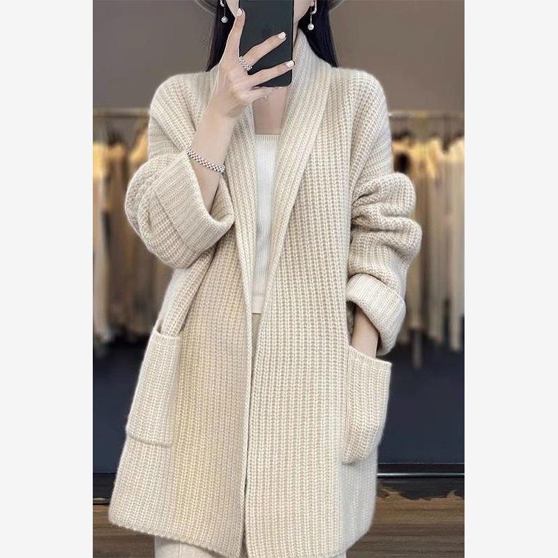 黑色韩版秋冬季慵懒风粗