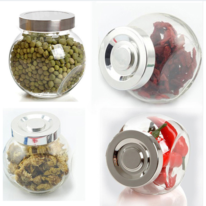 小号储存调料密封罐玻璃瓶透明储物迷你厨房茶叶小瓶子子带盖家用