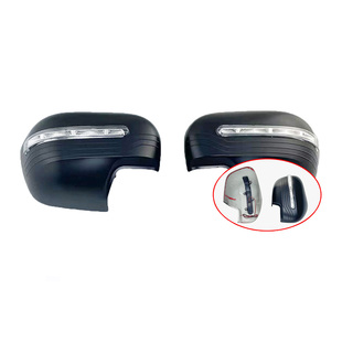 NP300途达Frontier带灯镜罩哑黑倒车镜盖 NAVARA 适用于14 20款