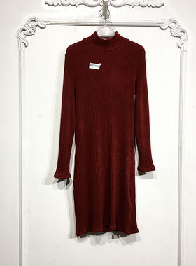 网红*TY系列 D78783 时尚针织连衣裙品牌女装折扣颦薪