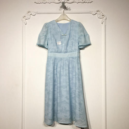 容悦 K50346时尚国风新中式连衣裙品牌女装折扣颦薪