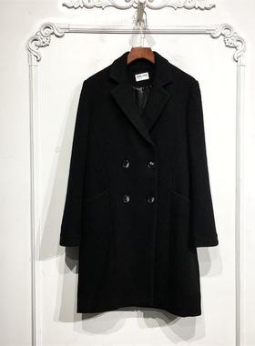 潮系列 D80389 时尚长款毛呢外套品牌女装折扣颦薪