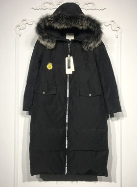 M.L系列 8274S209 时尚真毛领羽绒服品牌女装折扣颦薪