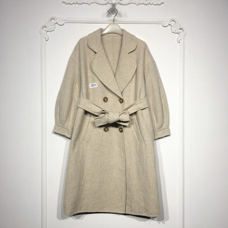 容系列 8286S114 时尚羊毛双面呢毛呢外套品牌女装折扣颦薪