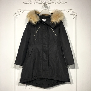 真毛领羽绒服品牌女装 时尚 折扣颦薪 8273S267 莱系列