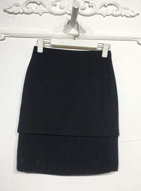 欧系列 8157S052 时尚毛呢半身裙品牌女装折扣颦薪