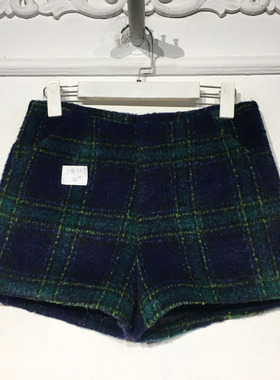 N系列 D80967 时尚毛呢短裤品牌女装折扣颦薪