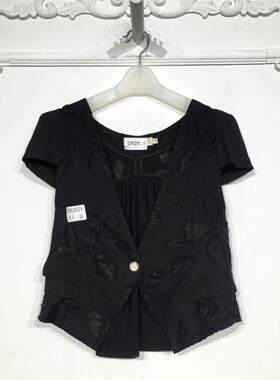 木系列  D92821 时尚短款马夹品牌女装折扣颦薪
