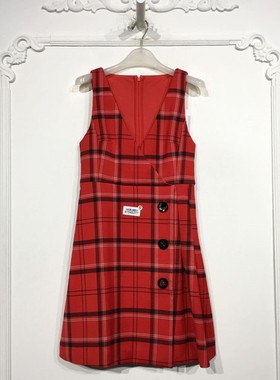 欧系列 8154S277 时尚毛呢连衣裙品牌女装折扣颦薪