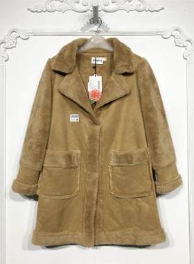 乔系列 D90053 时尚毛呢外套品牌女装折扣颦薪