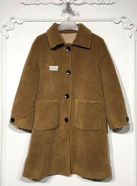 西树系列 8285S256 时尚颗粒绒毛呢外套品牌女装折扣颦薪