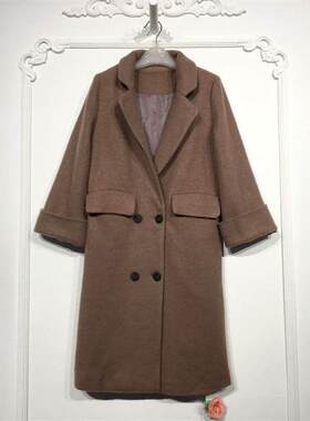乔系列 D96109 时尚毛呢外套品牌女装折扣颦薪