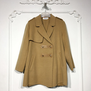 羊毛双面呢毛呢外套品牌女装 时尚 折扣颦薪 8332S043 容系列