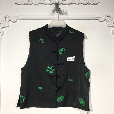 容悦 YB000769 时尚国风新中式马夹品牌女装折扣颦薪