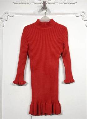 西树系列8125S214 时尚针织连衣裙品牌女装折扣颦薪