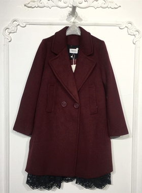 潮系列 8126S050 时尚毛呢外套品牌女装折扣颦薪