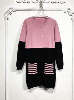 乔系列 B82062 时尚针织连衣裙品牌女装折扣颦薪