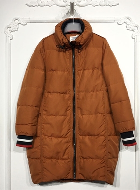 潮系列 8128S232 时尚长款羽绒服品牌女装折扣颦薪