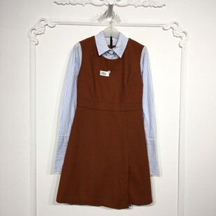 毛呢连衣裙品牌女装 时尚 折扣颦薪 8144S014 欧系列