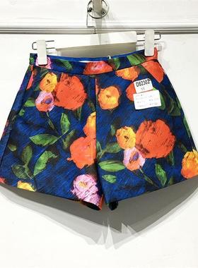 欧系列 D82302 时尚短裤品牌女装折扣颦薪