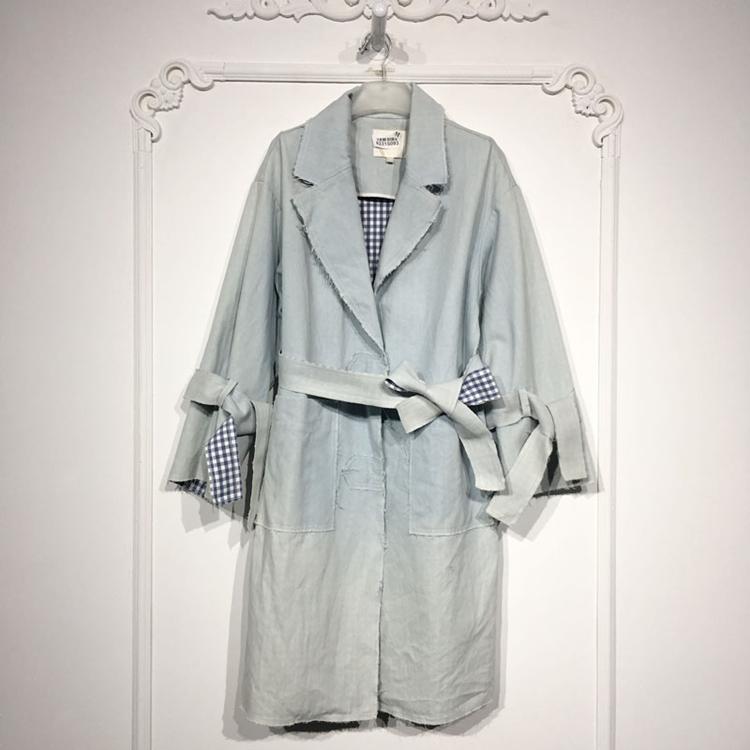 文M系列 8231S093 时尚风衣外套品牌女装折扣颦薪