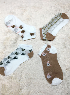 潮系列 PF12261 时尚袜子品牌折扣-4双一套