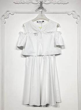 潮系列 D93111 时尚连衣裙品牌女装折扣颦薪