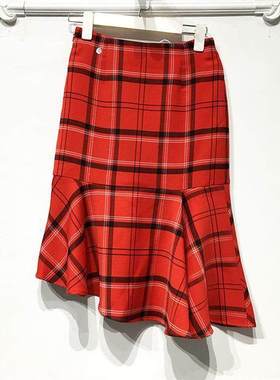 欧系列 D82334 时尚半身裙品牌女装折扣颦薪