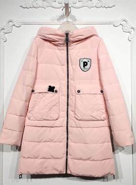 潮系列 8026S121 时尚长款羽绒服品牌女装折扣颦薪