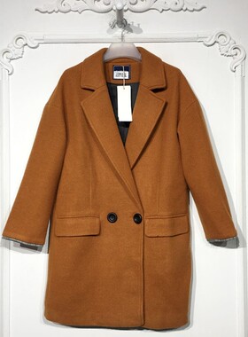 潮系列 8281S194 时尚毛呢外套品牌女装折扣颦薪