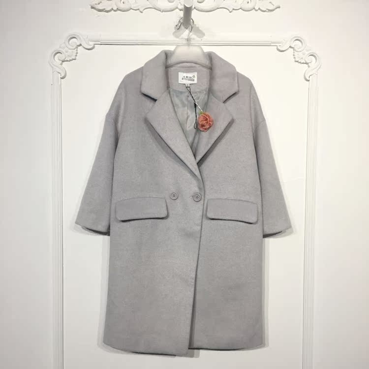 M系列 8151S005 时尚毛呢外套品牌女装折扣颦薪