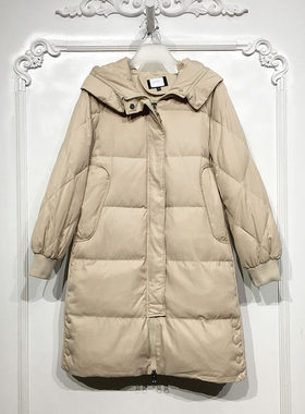 NL系列 D86431 时尚长款羽绒服品牌女装折扣颦薪