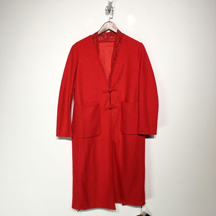 国风系列 Z01-A01532 时尚毛呢外套品牌女装折扣颦薪