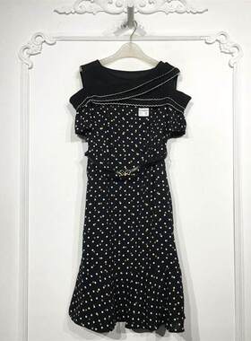 潮系列 D94641 时尚连衣裙品牌女装折扣颦薪