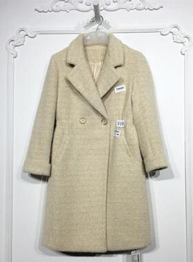 VE系列 D94351 时尚长款仿貂绒外套品牌女装折扣颦