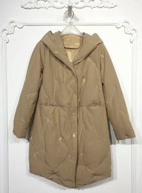 N系列 8147S190 时尚长款羽绒服品牌女装折扣颦薪