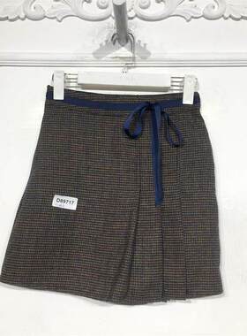 潮系列 D89717 时尚短裙品牌女装折扣颦薪