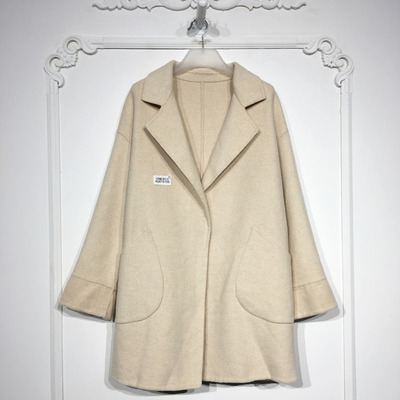 N系列 8247S159 时尚羊毛双面呢毛呢外套品牌女装折扣颦薪