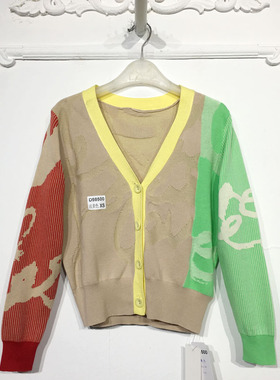 素J系列 D98500 时尚针织开衫品牌女装折扣靓