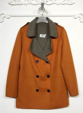 N系列 8155S217 时尚羊毛双面呢毛呢外套品牌女装折扣颦薪