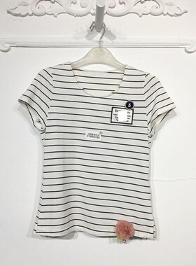 洛M系列 8198S186 时尚T恤品牌女装折扣颦薪