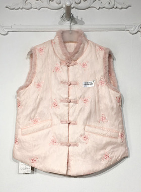 容系列 YB000622 时尚国风新中式棉马夹品牌女装折扣颦薪