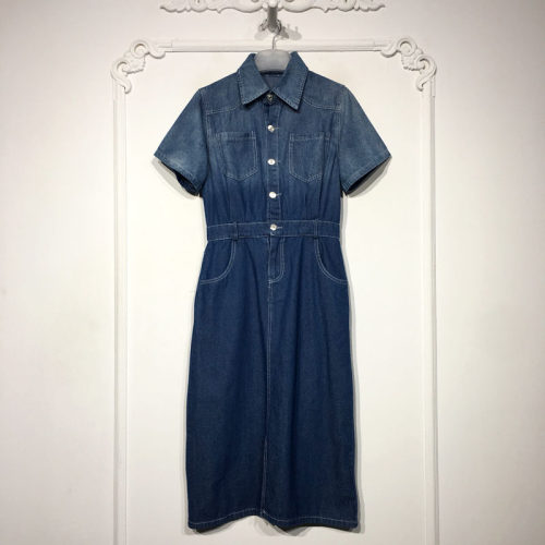 容悦 8343S064 时尚牛仔连衣裙品牌女装折扣颦薪