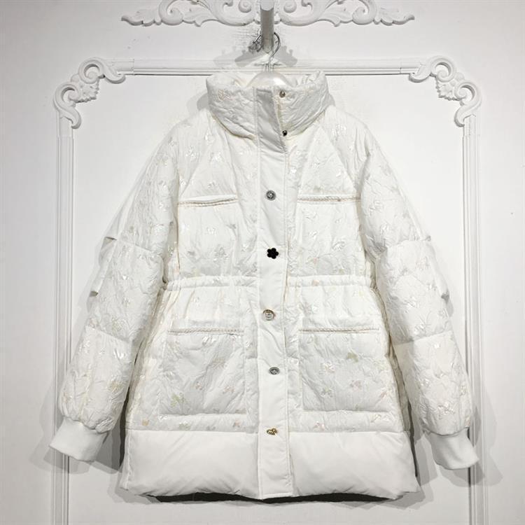 潮系列 8058S033 时尚长款羽绒服品牌女装折扣颦薪