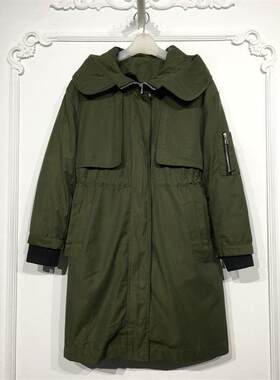 潮系列 8034S041 时尚长款羽绒服品牌女装折扣颦薪