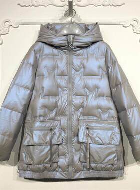 潮系列 8058S077 时尚长款羽绒服品牌女装折扣颦薪