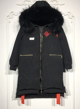 N系列 LM05747 时尚真毛领羽绒服品牌女装折扣颦薪